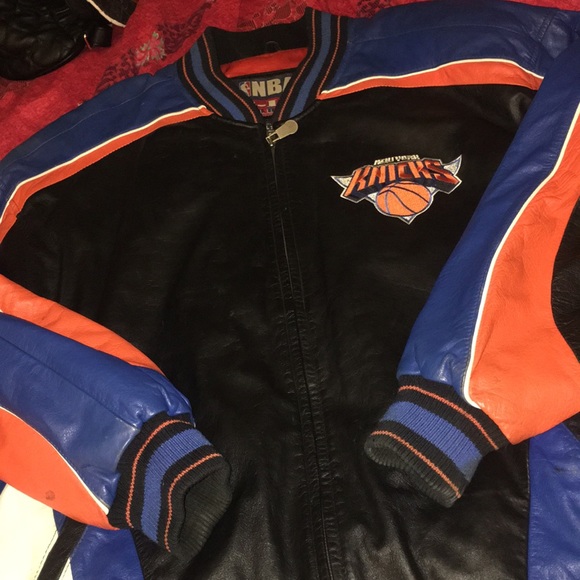knicks leather jacket